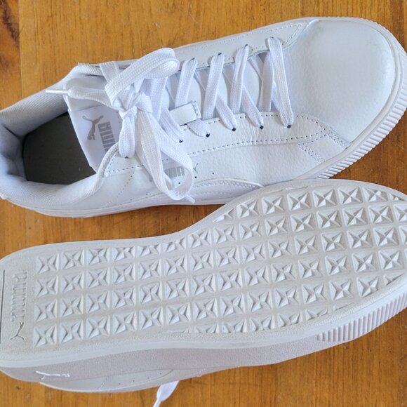 White Platform Puma Sneakers - Picture 3 of 4